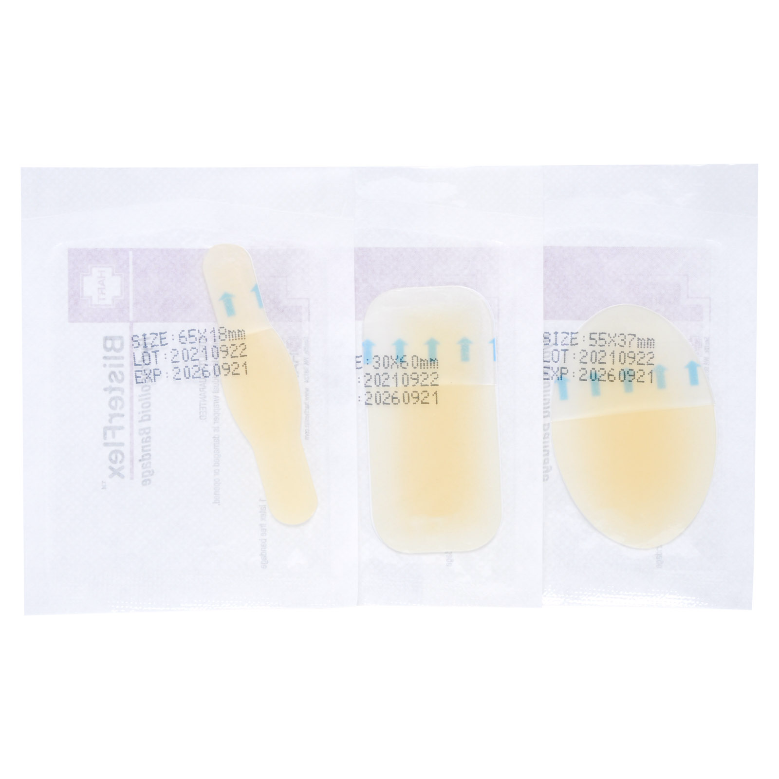 BlisterFlex Hydrocolloid Bandages Assorted (12/Bx)
