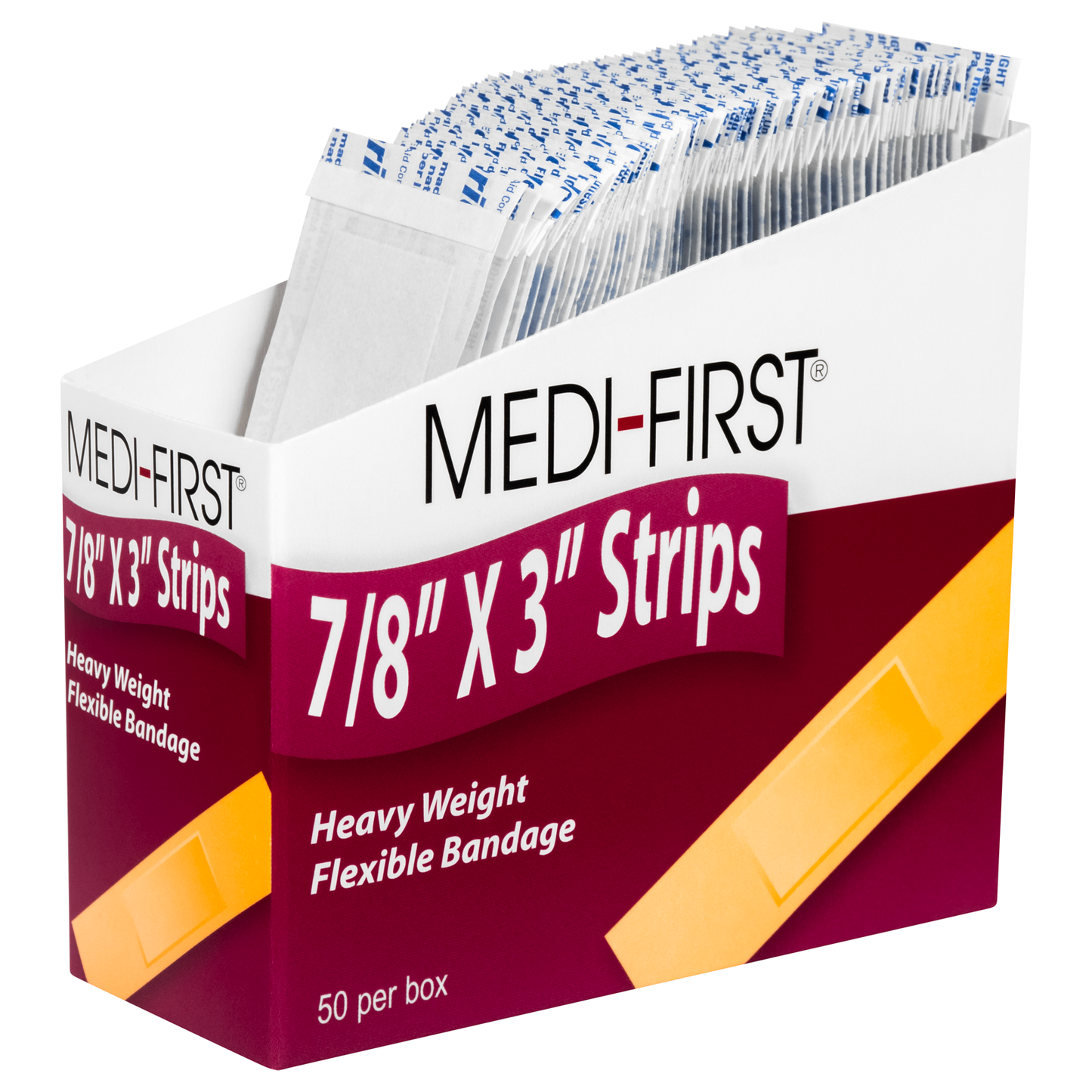 Medifirst Bandage Strips 7/8 x 3 Latex Free (50/Bx)