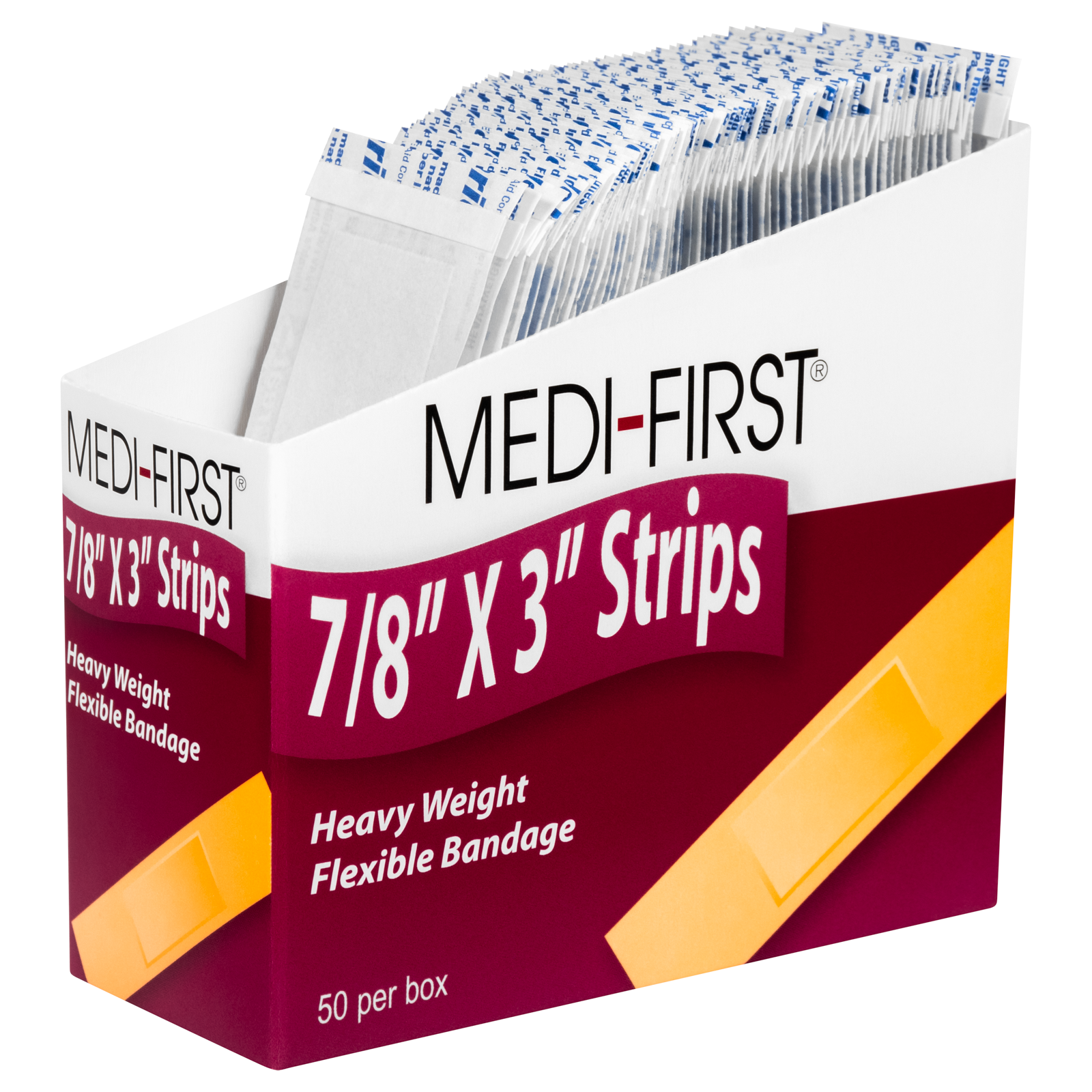 Medifirst Bandage Strips 7/8 x 3 Latex Free (50/Bx)