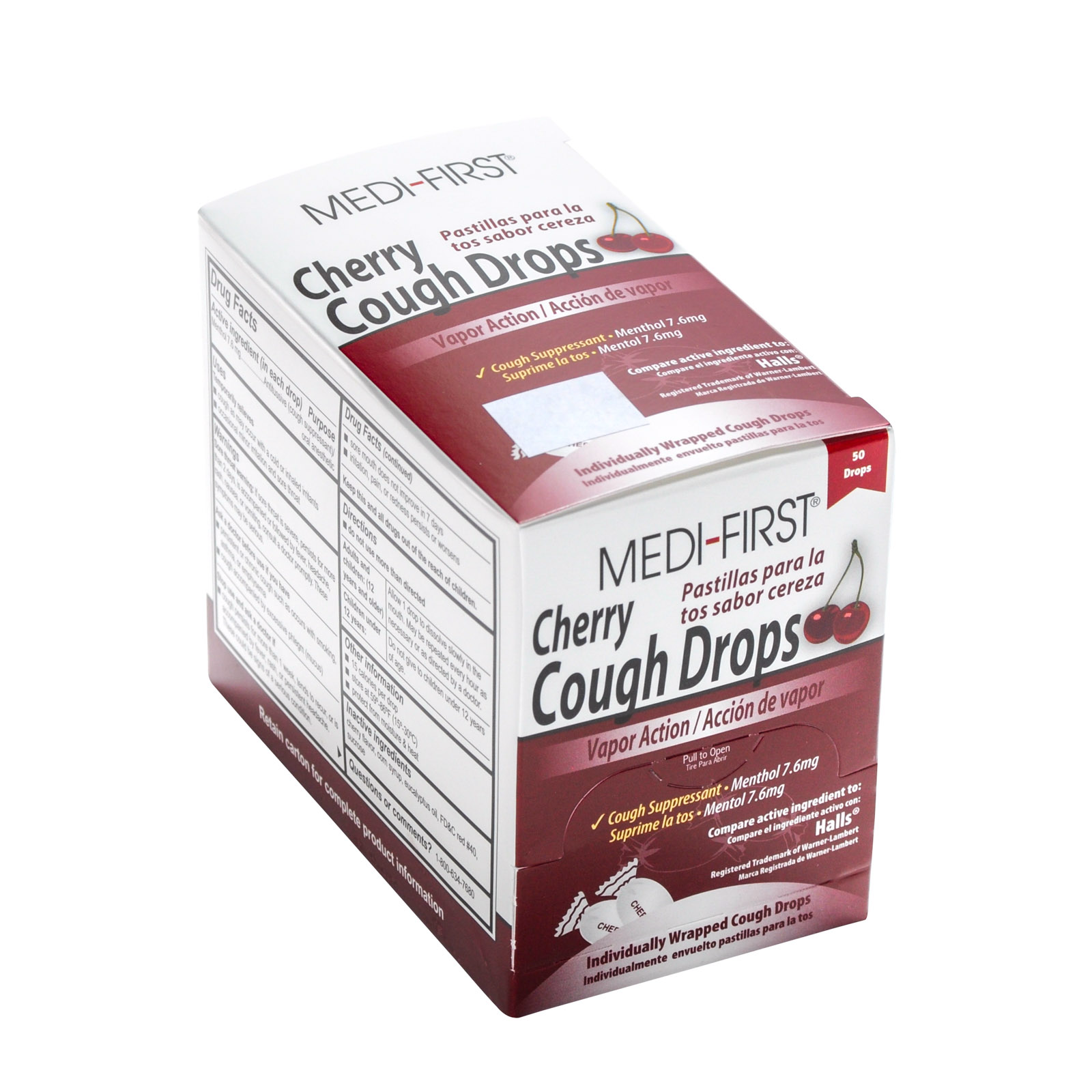 Medifirst Cough Drops Cherry Individually Wrapped
