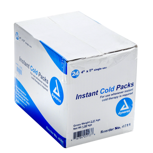 Disposable Instant Cold Pack Junior Size Bulk Case 24/cs