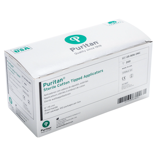 Puritan Sterile Cotton Tip Applicators 6'' 100 Pkgs Of 2