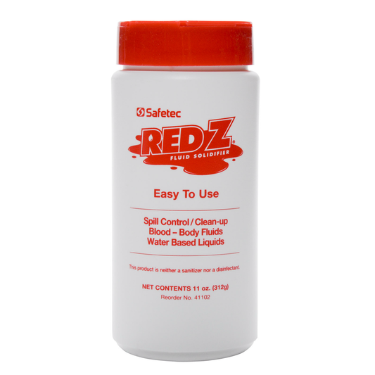 Red Z Biohazard Fluids Absorbent Powder 11 Oz Shaker Bottle