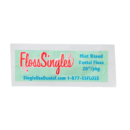 Dental Floss Singles Mint Waxed 20 Inch Each