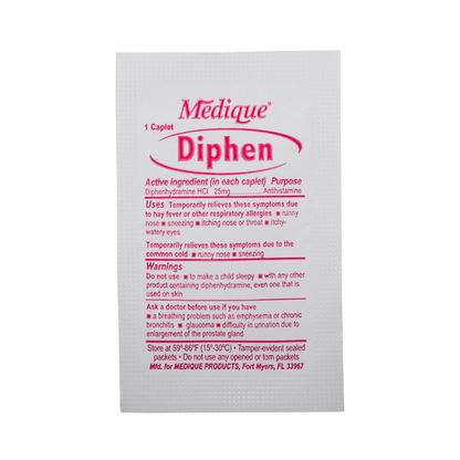 Medique Diphen Allergy Relief Caplets Industrial Packets 200