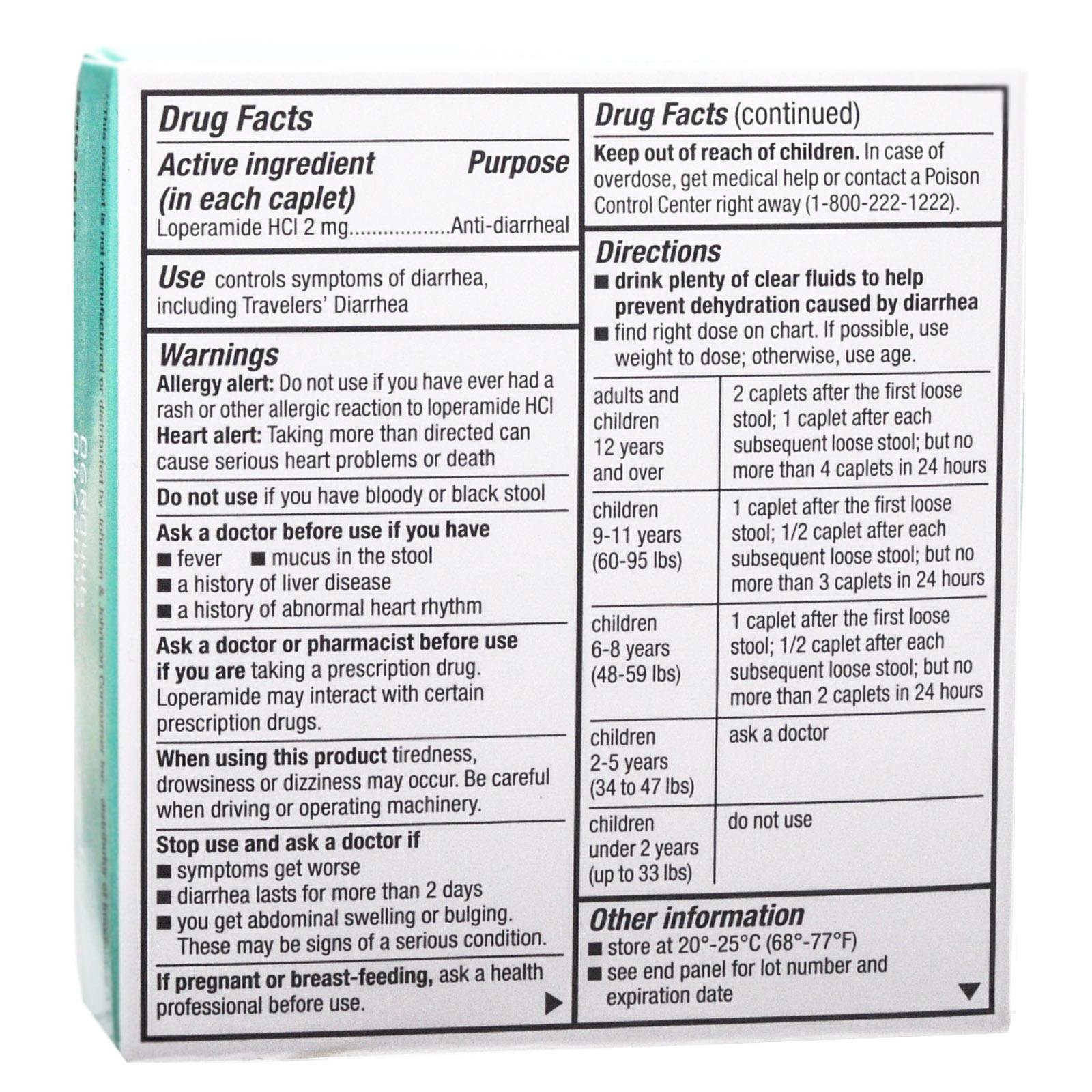Anti Diarrhea Caplets 12/box