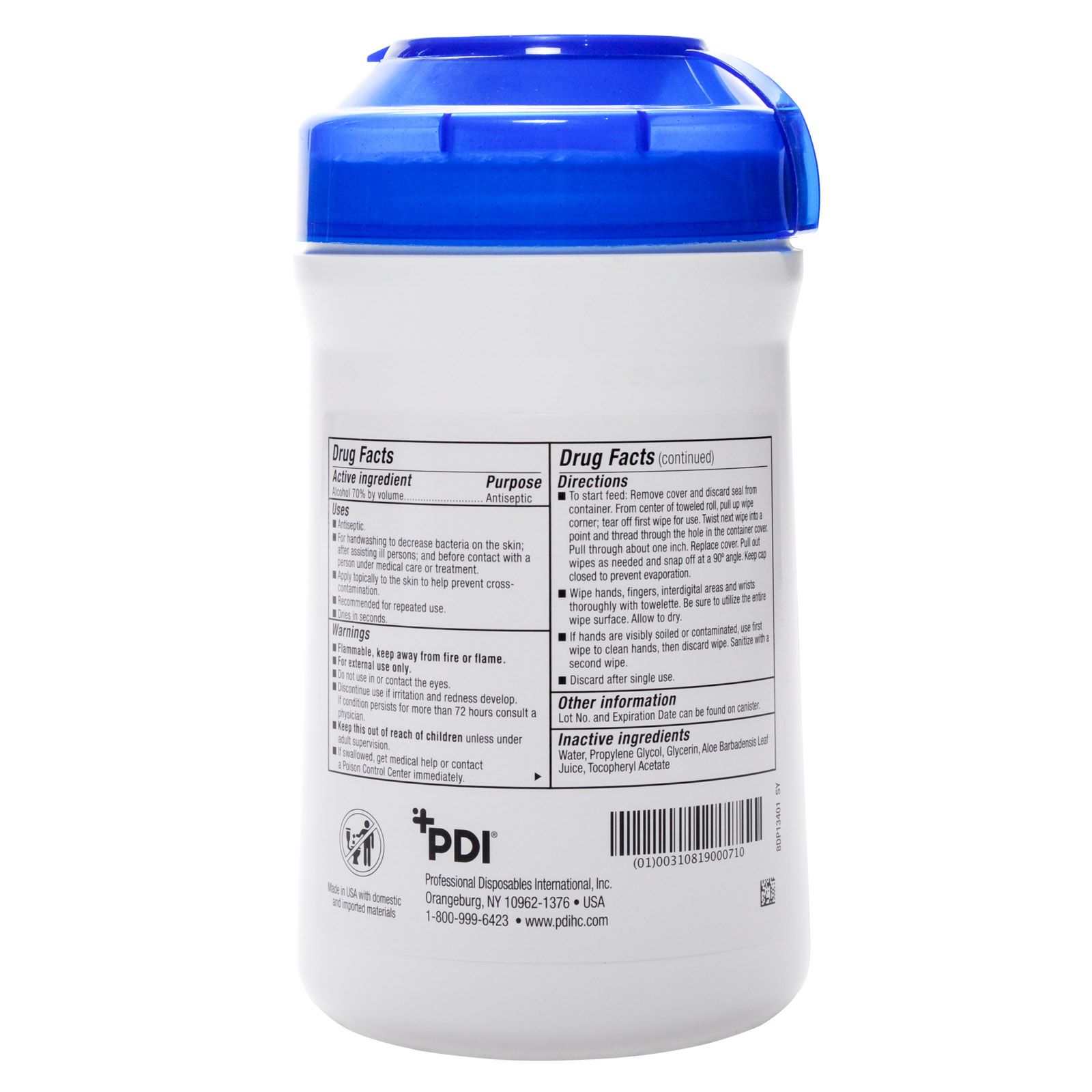 Sani Hands Alc Alcohol Gel Hand Wipes 135/tub