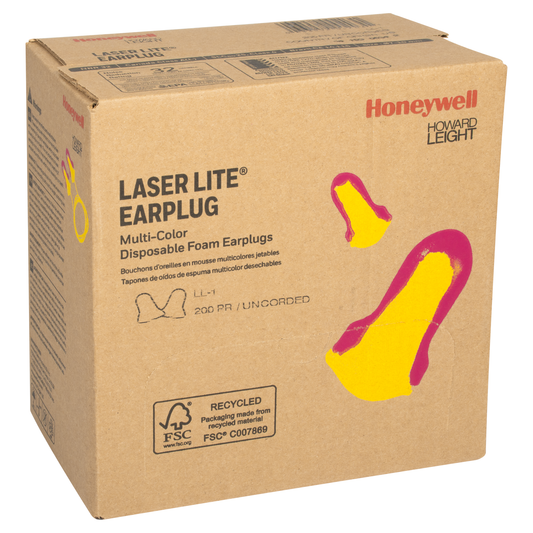 Howard Leight#ll-1 Laser Lite Disposable Ear Plugs No Cord 200pair/box