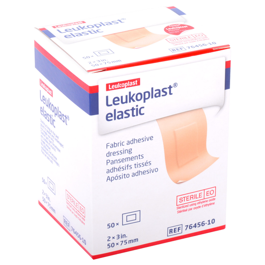 Leukoplast Fabric Elastic Patch Bandage 2 x 3 50/box