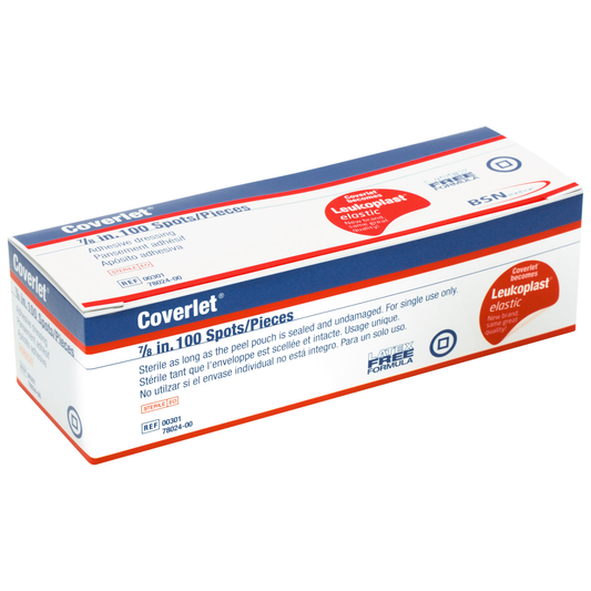 Coverlet Hospital Grade Fabric Round Bandage 7/8 100/box