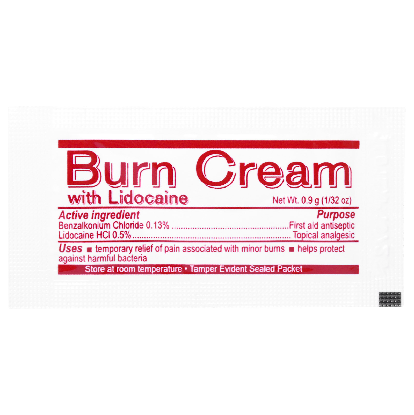 Burn Cream With Lidocaine 25/Bx