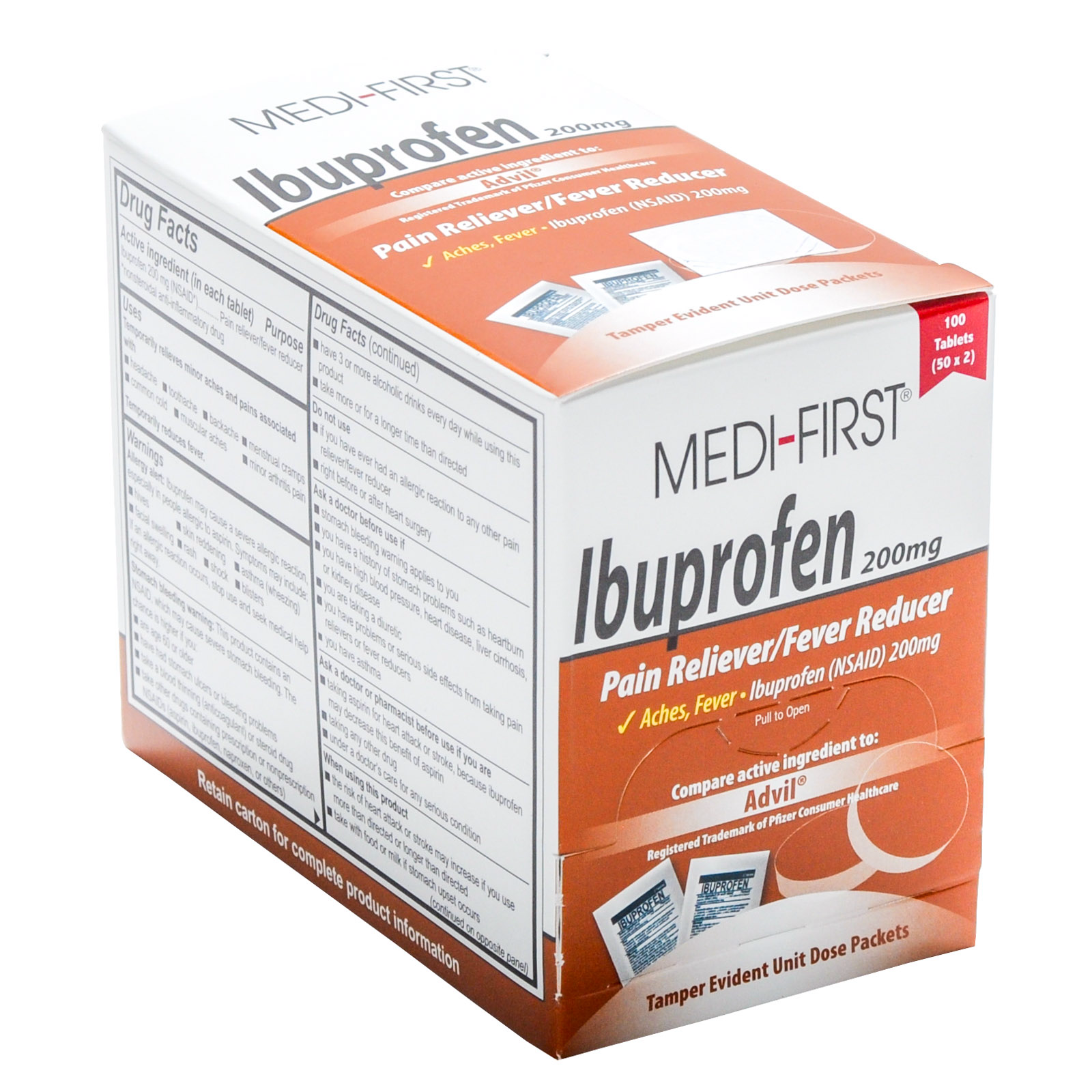 Medifirst Ibuprofen Tablets Packets | MFASCO Health & Safety