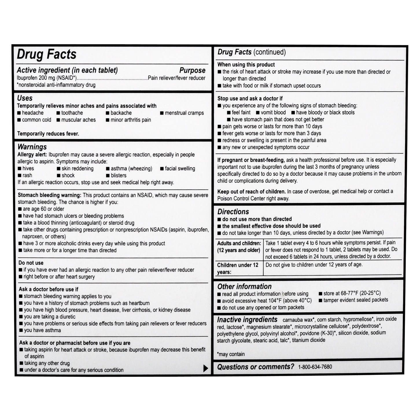 Medifirst Ibuprofen Pain Relief Tablets Industrial Packets
