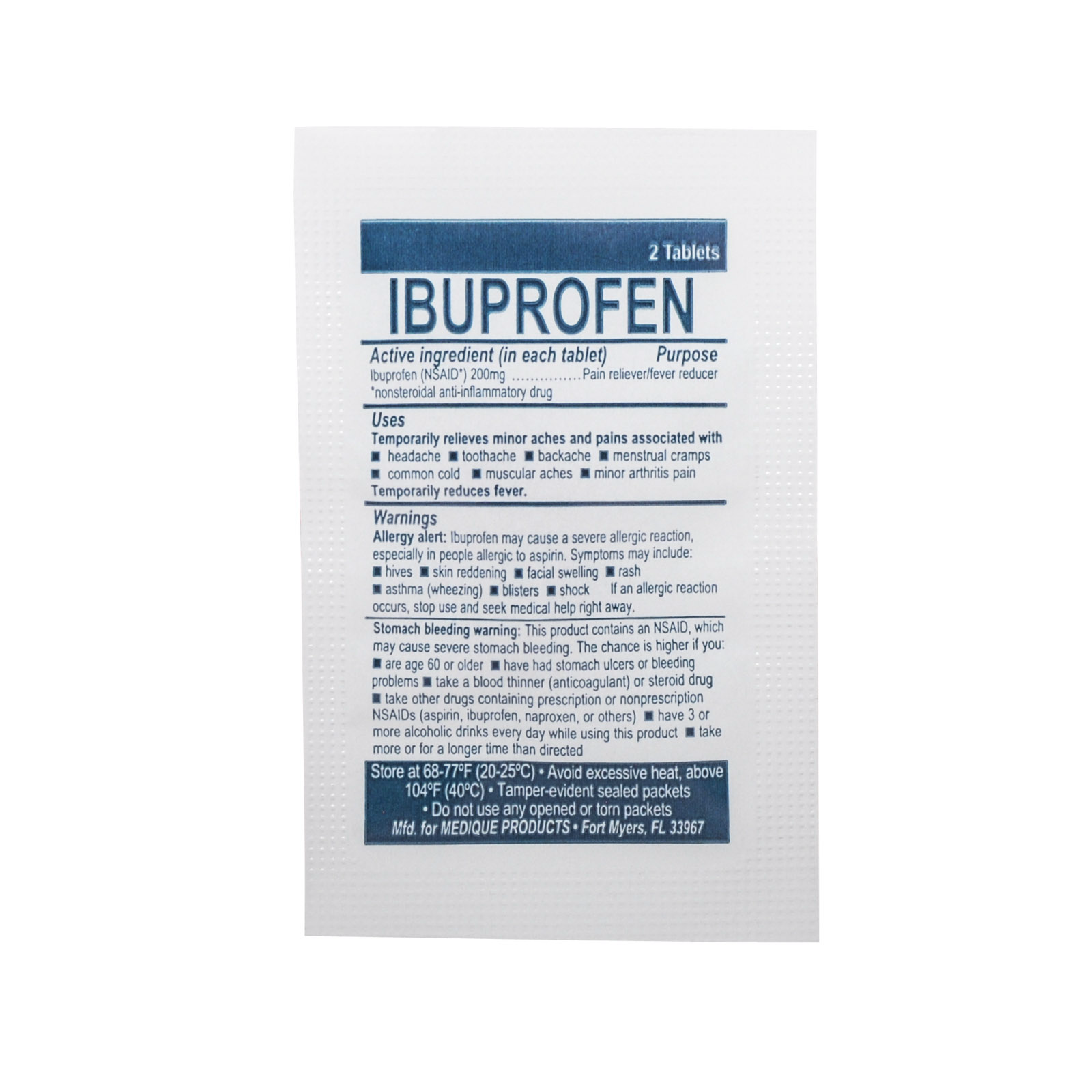 Medifirst Ibuprofen Pain Relief Tablets Industrial Packets
