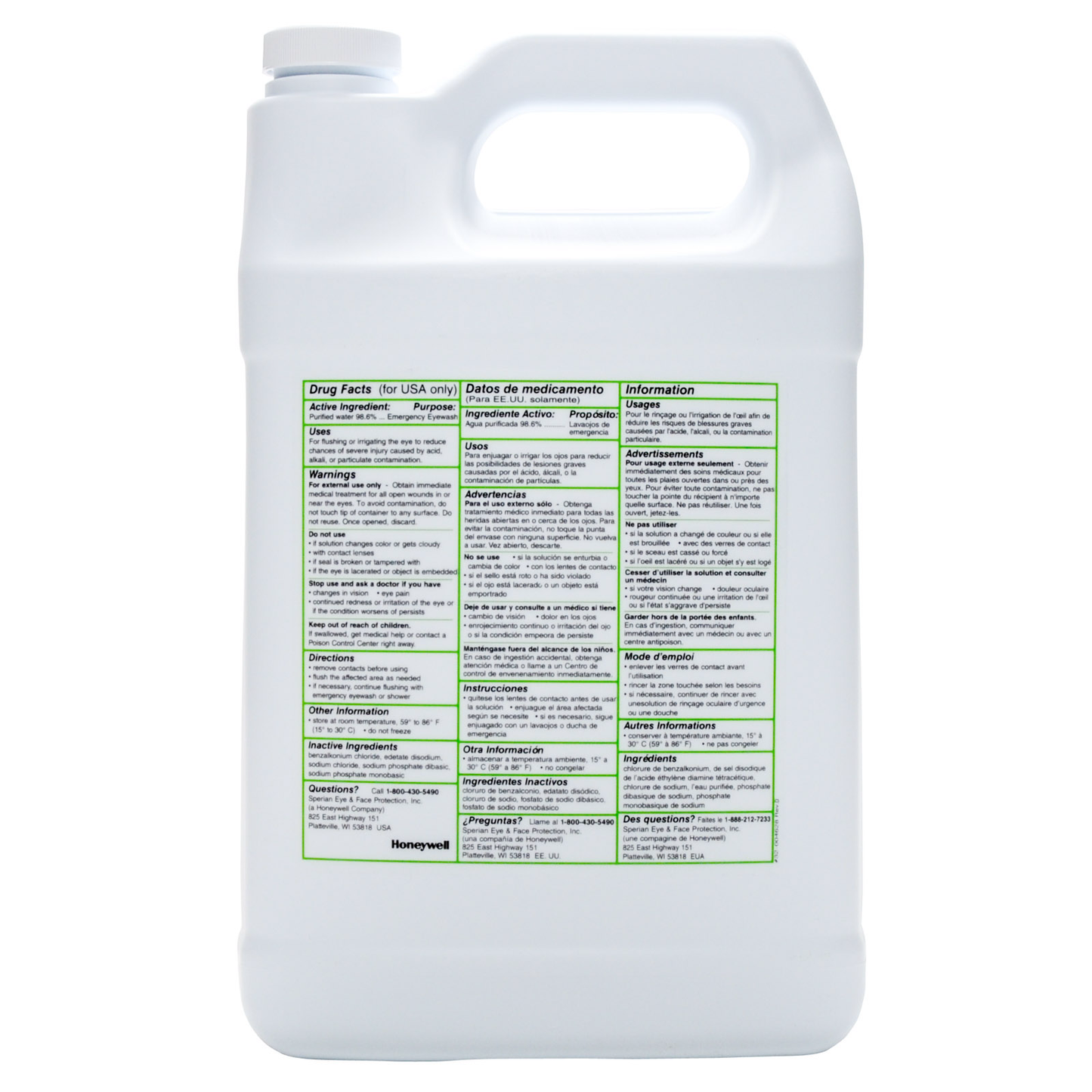 Eye Wash Station Refill Eyesaline Solution Gallon