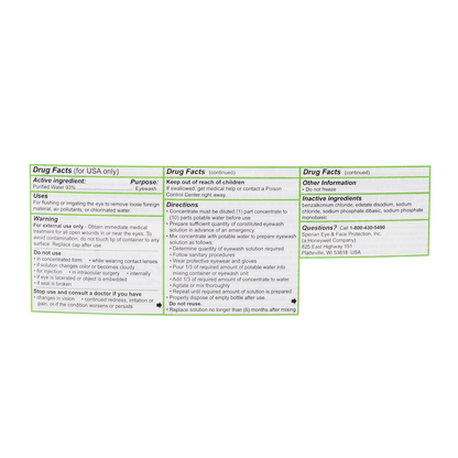 Fendall Eyesaline Eye Wash Station Refill Concentrate 180 Oz