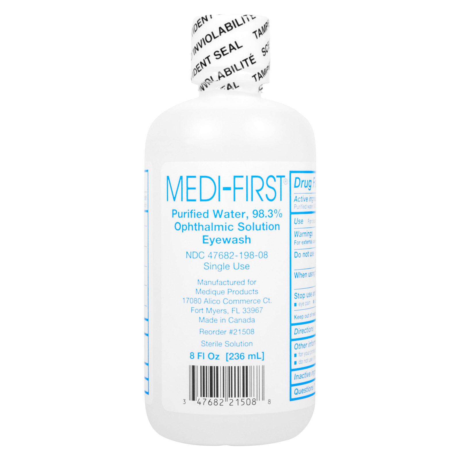 Eye Wash Single Use Bottle