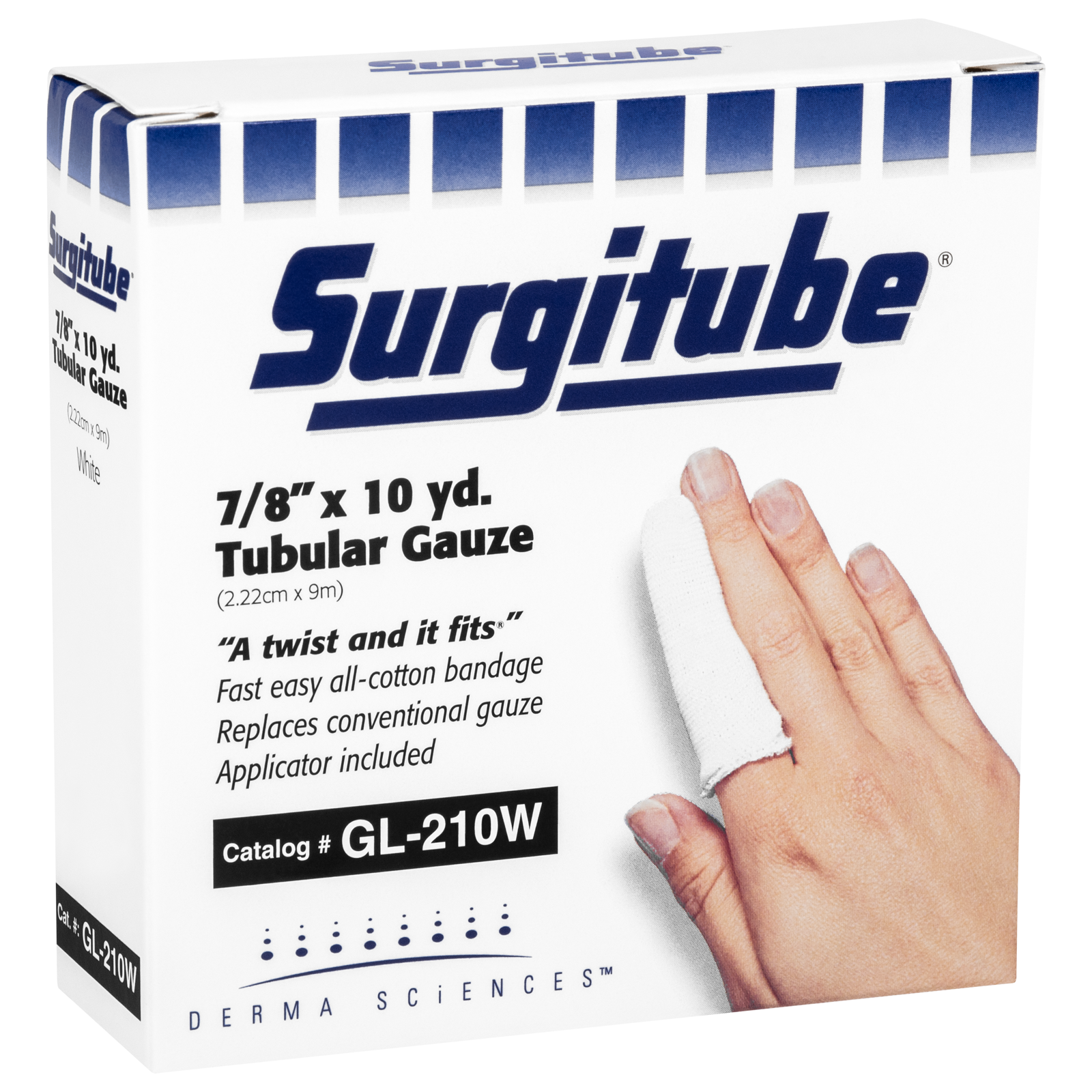 Tube Bandage #2 White 7/8x10 W/Applicator