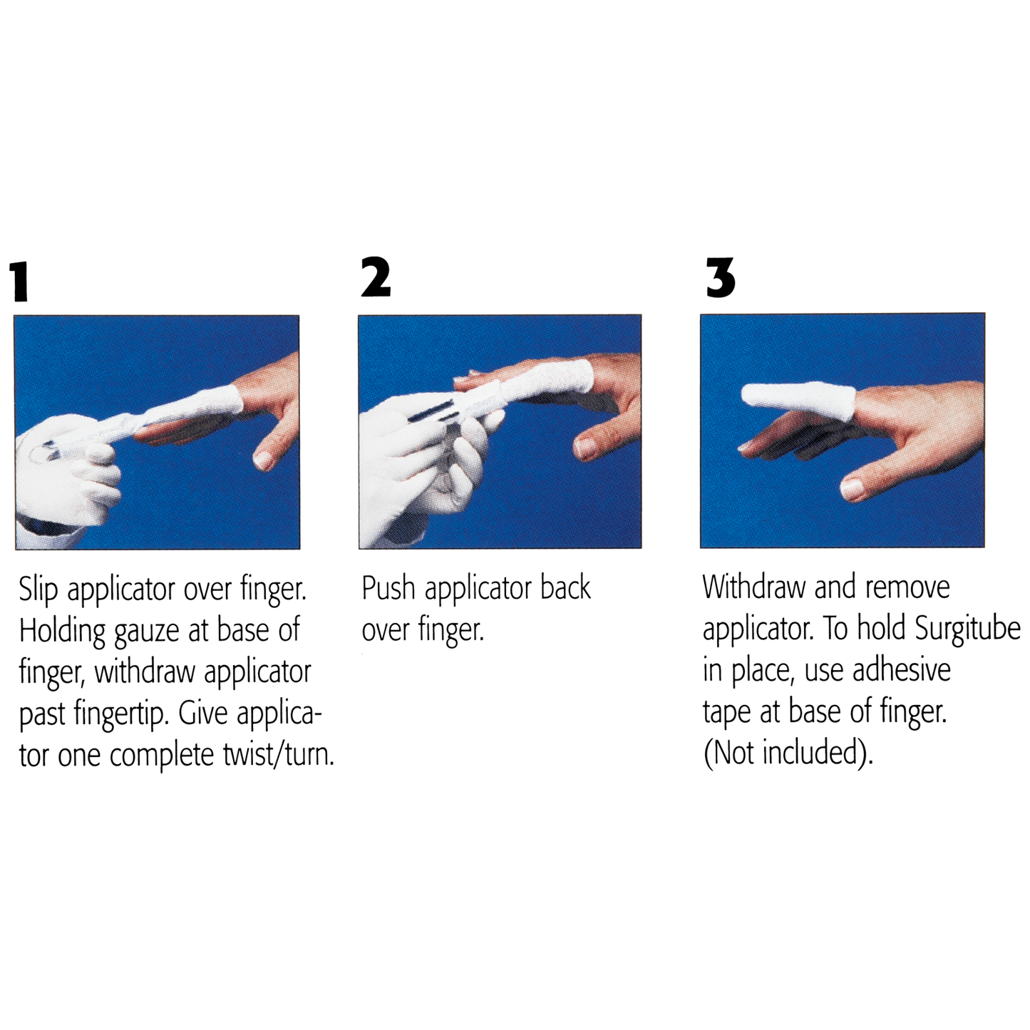 Tube Bandage #2 White 7/8x10 W/Applicator