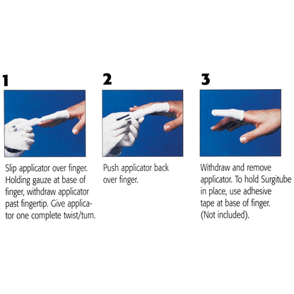 Tube Bandage #2 White 7/8x10 W/Applicator