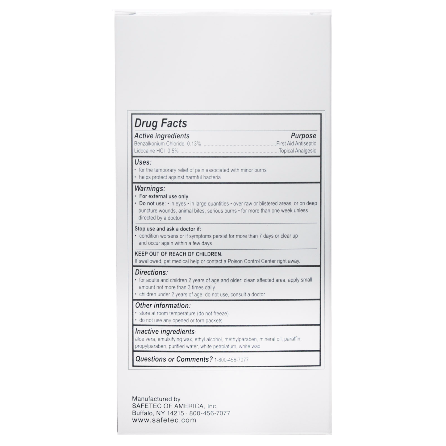 Safetec First Aid & Burn Cream Packets (144/Bx)