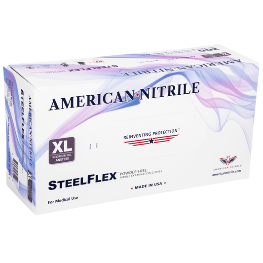 Steelflex Nitrile Gloves 3.5 mil (200/Bx) Made IN USA