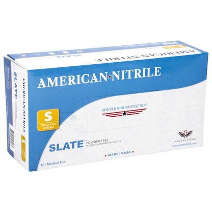 Slate Nitrile Gloves 5 mil (100/Bx) Made in the USA