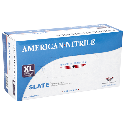 Slate Nitrile Gloves 5 mil (100/Bx) Made in the USA