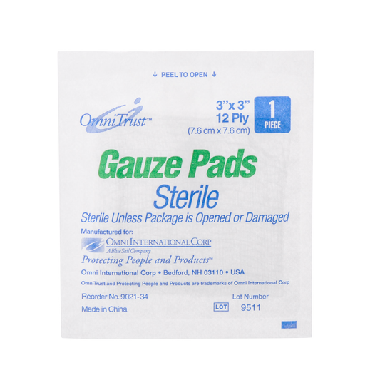 First Aid Gauze Pad Sterile 3x3 Each