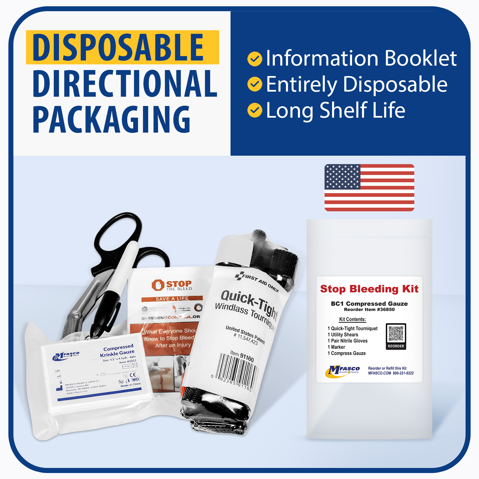 Stop the Bleed Pack BC1 Compressed Gauze