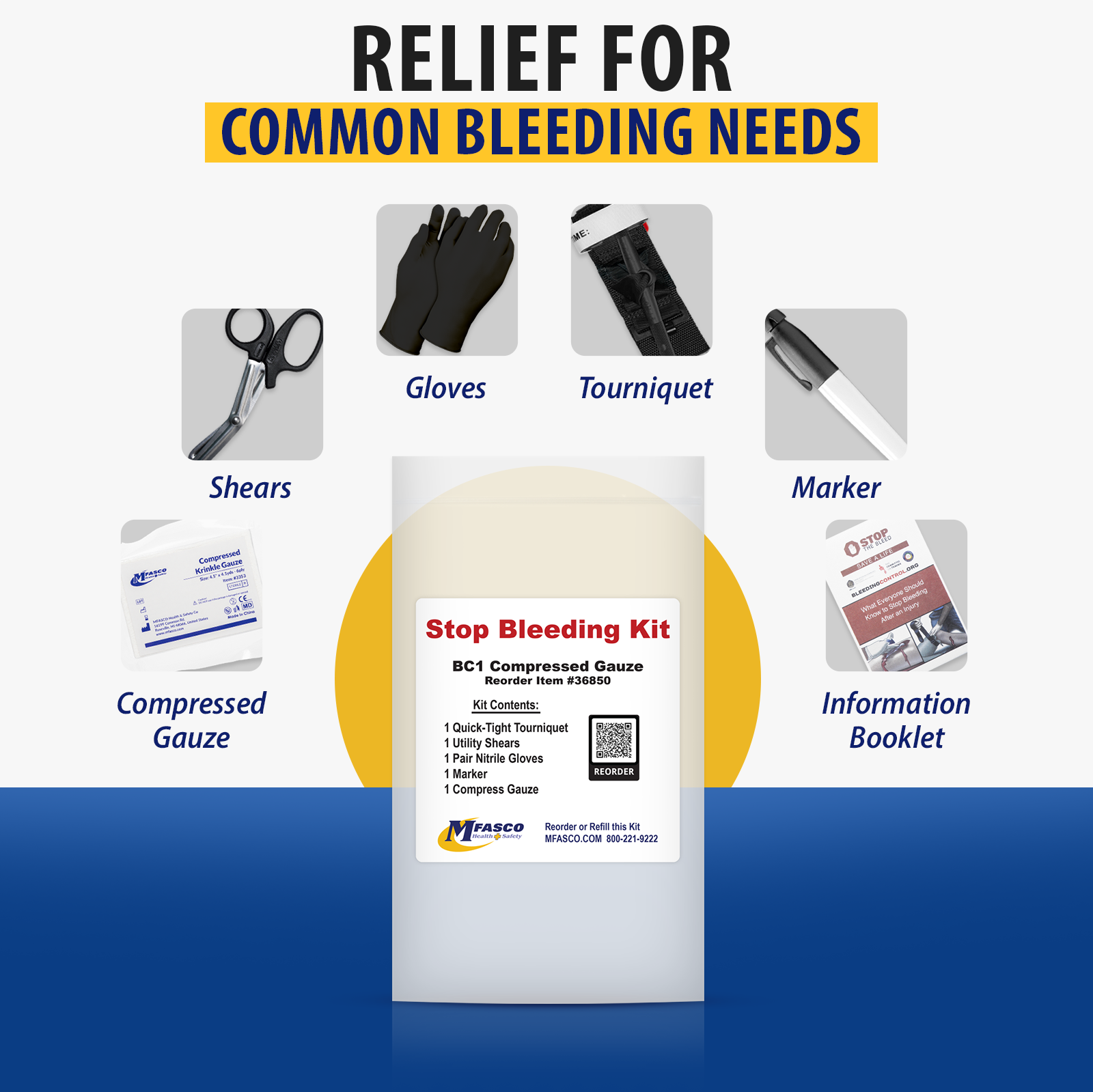 Stop the Bleed Pack BC1 Compressed Gauze