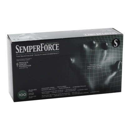 Black Nitrile Gloves by Semperforce (100/Bx)