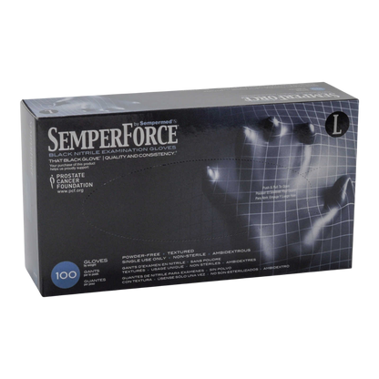 Black Nitrile Gloves by Semperforce (100/Bx)