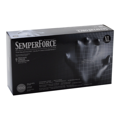 Black Nitrile Gloves by Semperforce (100/Bx)