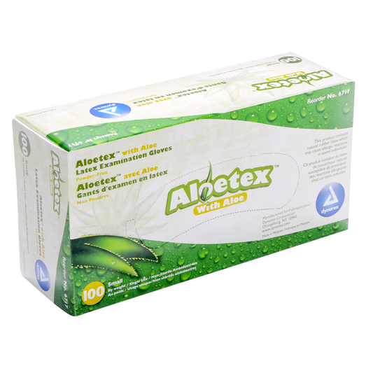 Aloetex Latex Exam With Aloe Gloves (100/Bx)