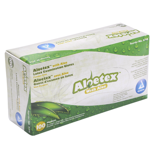Aloetex Latex Exam With Aloe Gloves (100/Bx)