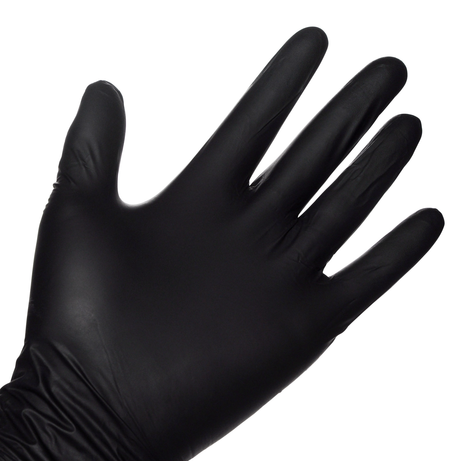 Black Nitrile Exam Gloves Pair in Recloseable Bag