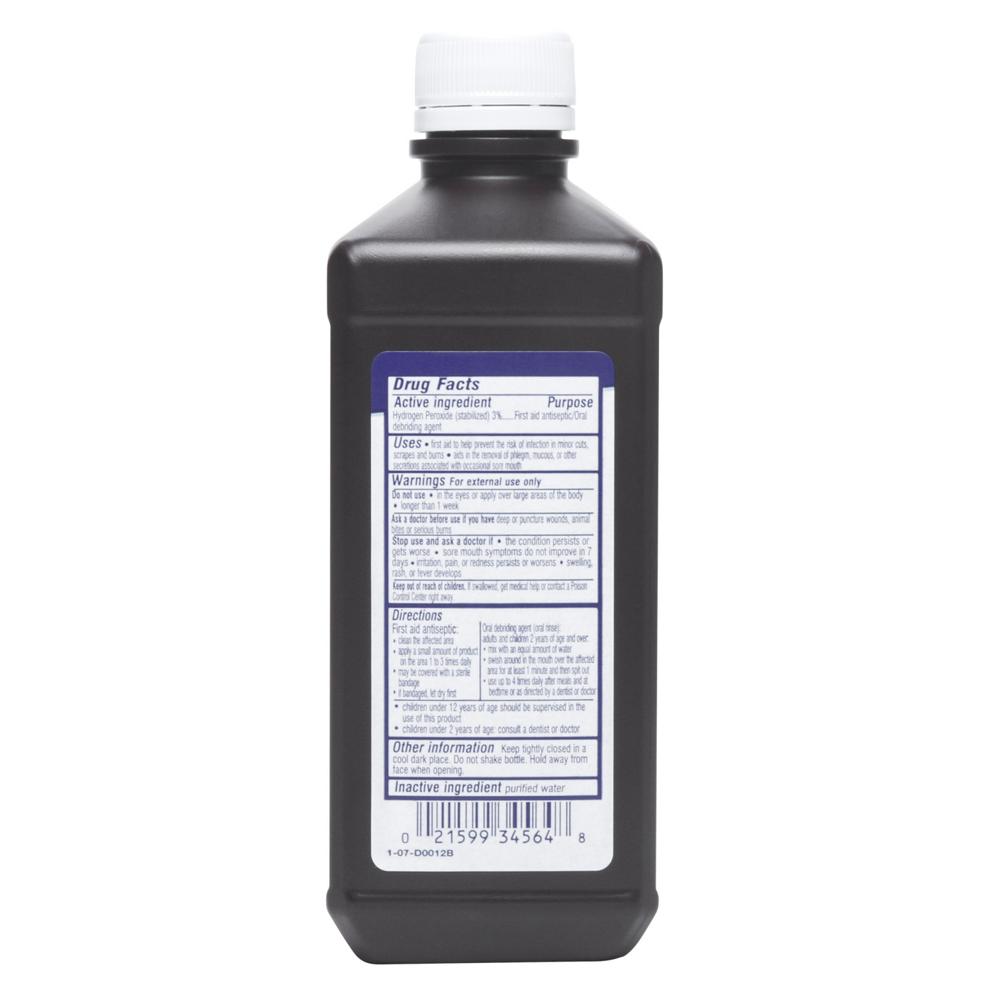 Hydrogen Peroxide Antiseptic Solution 16 Oz