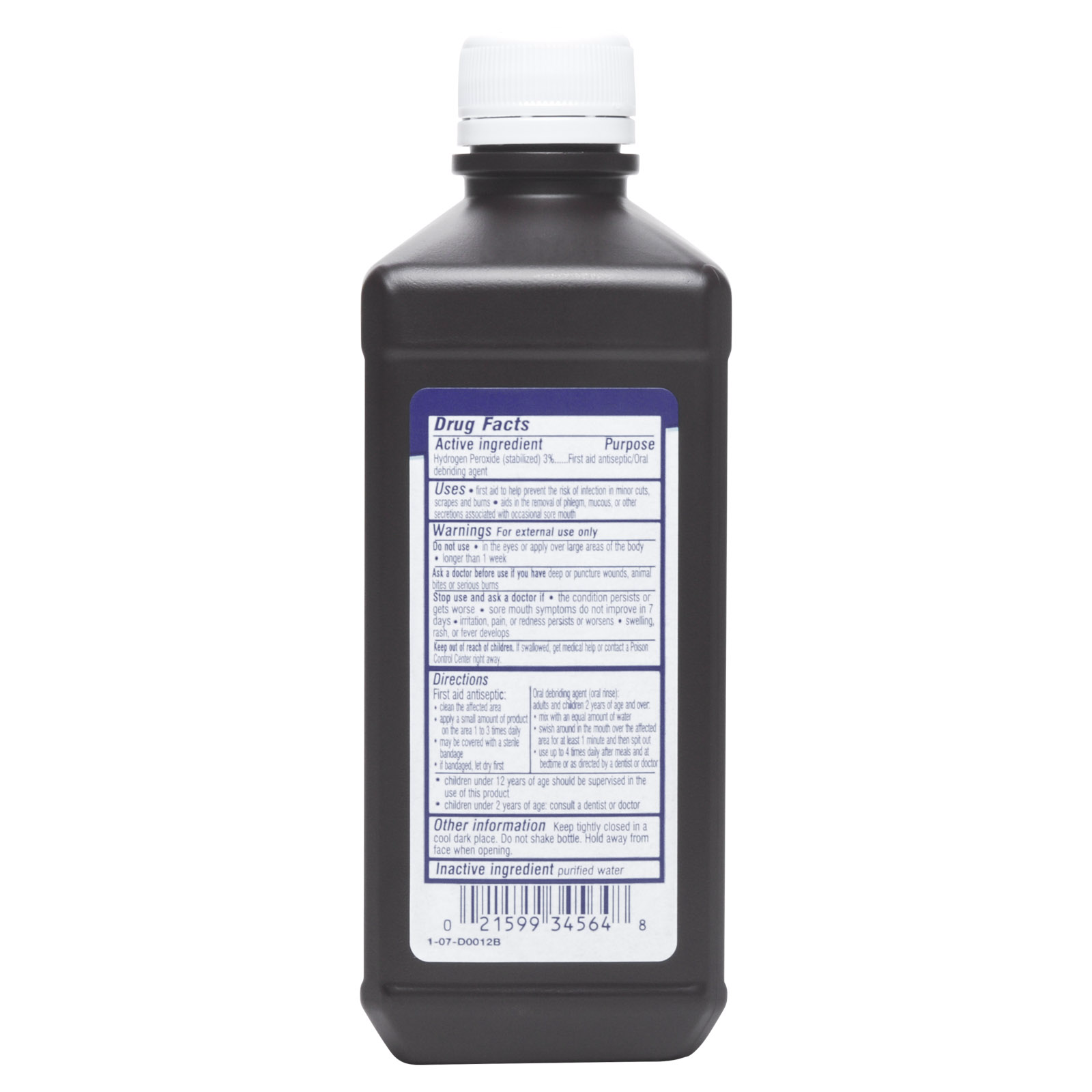 Hydrogen Peroxide Antiseptic Solution 16 Oz