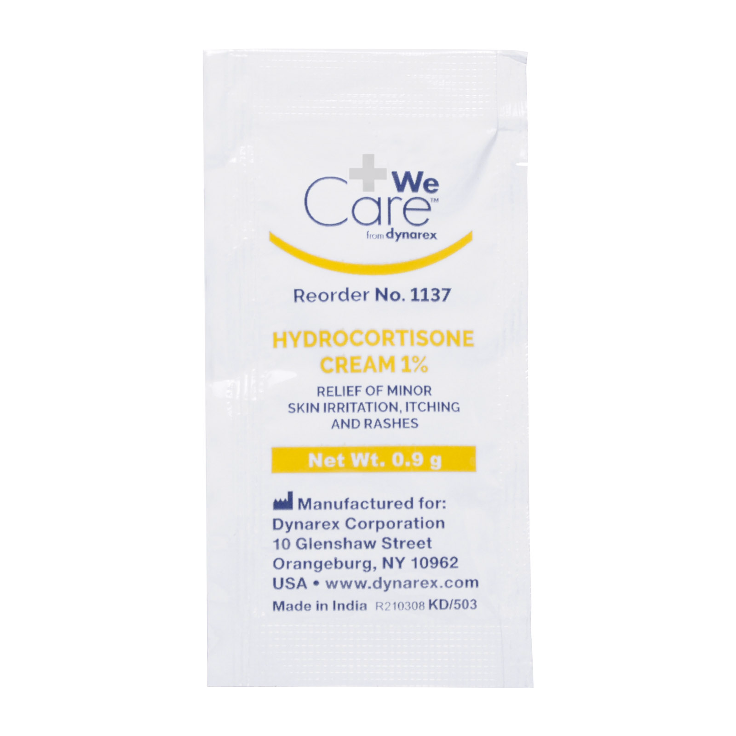 Hydrocortisone Cream Packets Dynarex (144/Bx)