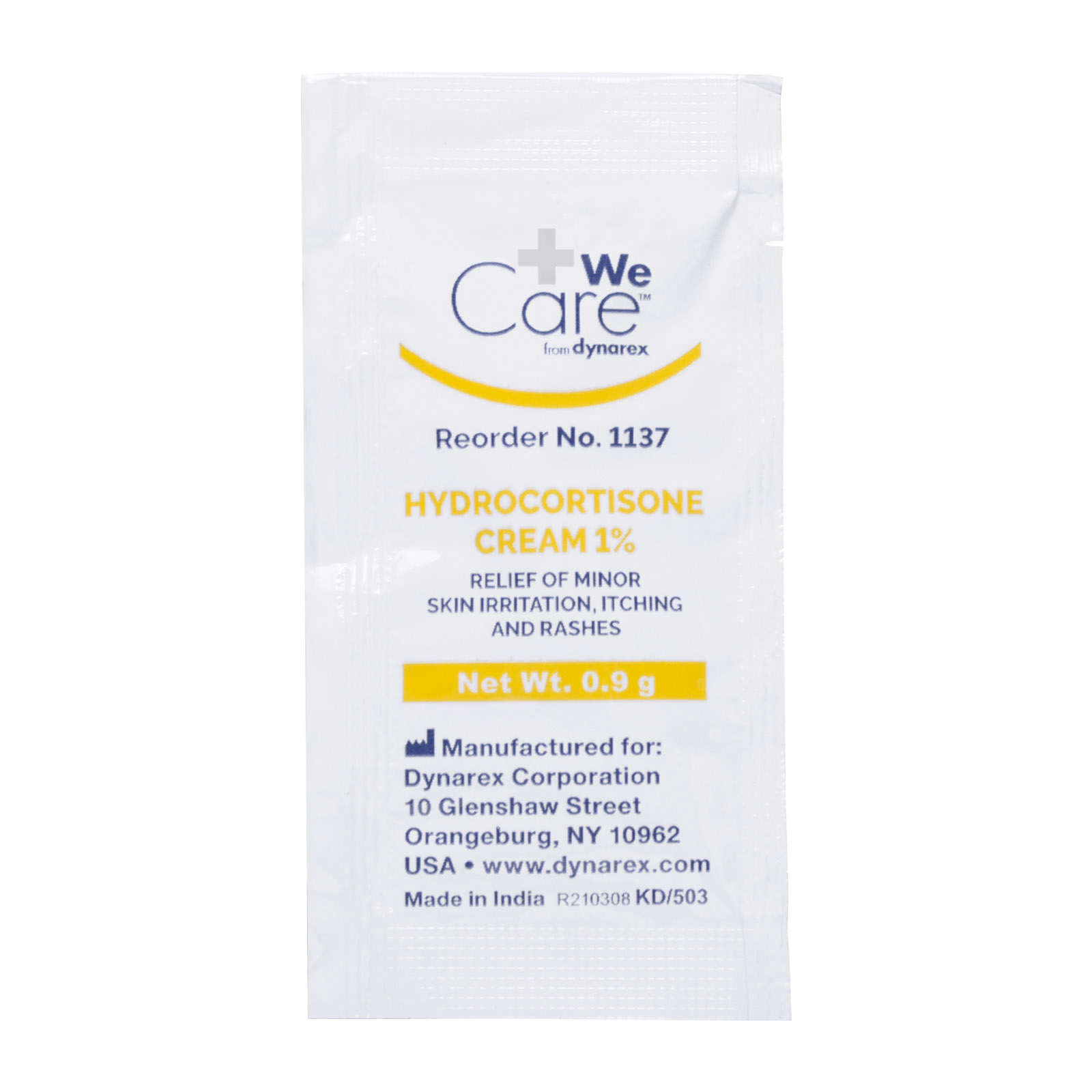 Hydrocortisone Cream Packets Dynarex (144/Bx)