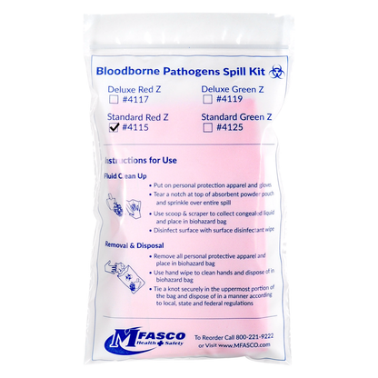 Biohazard Fluid Clean Up Kit W/Red Z