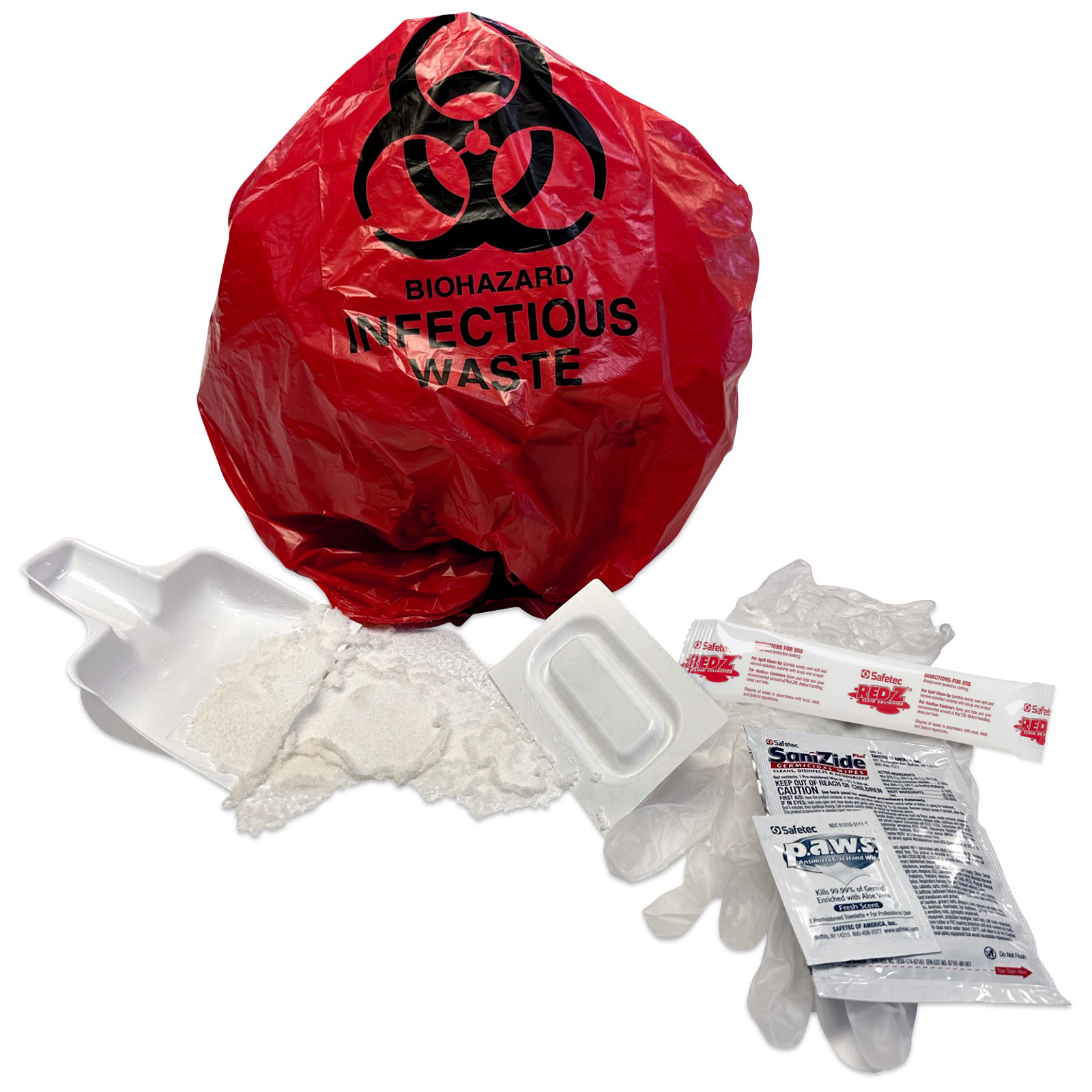 Biohazard Fluid Clean Up Kit W/Red Z
