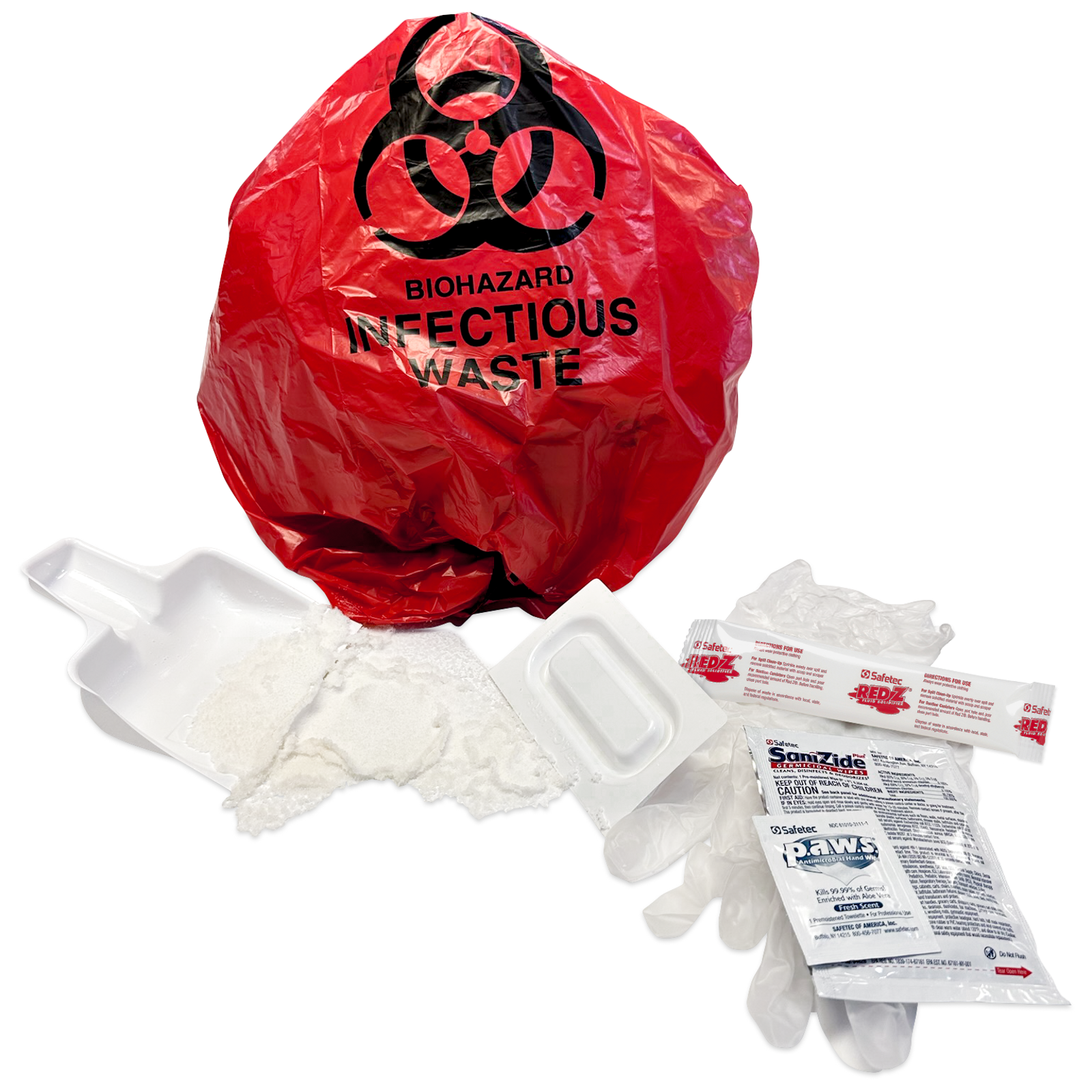 Biohazard Fluid Clean Up Kit W/Red Z