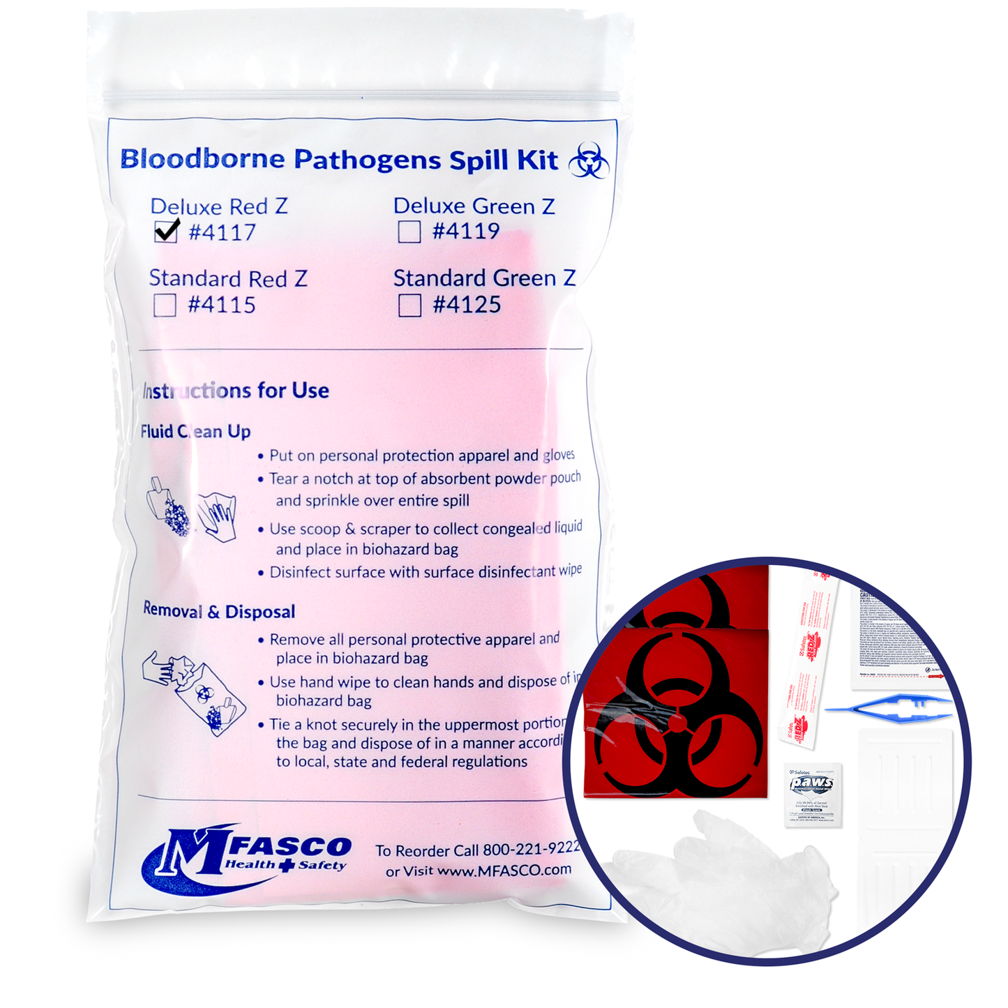 Biohazard Fluid Clean Up Kit Deluxe
