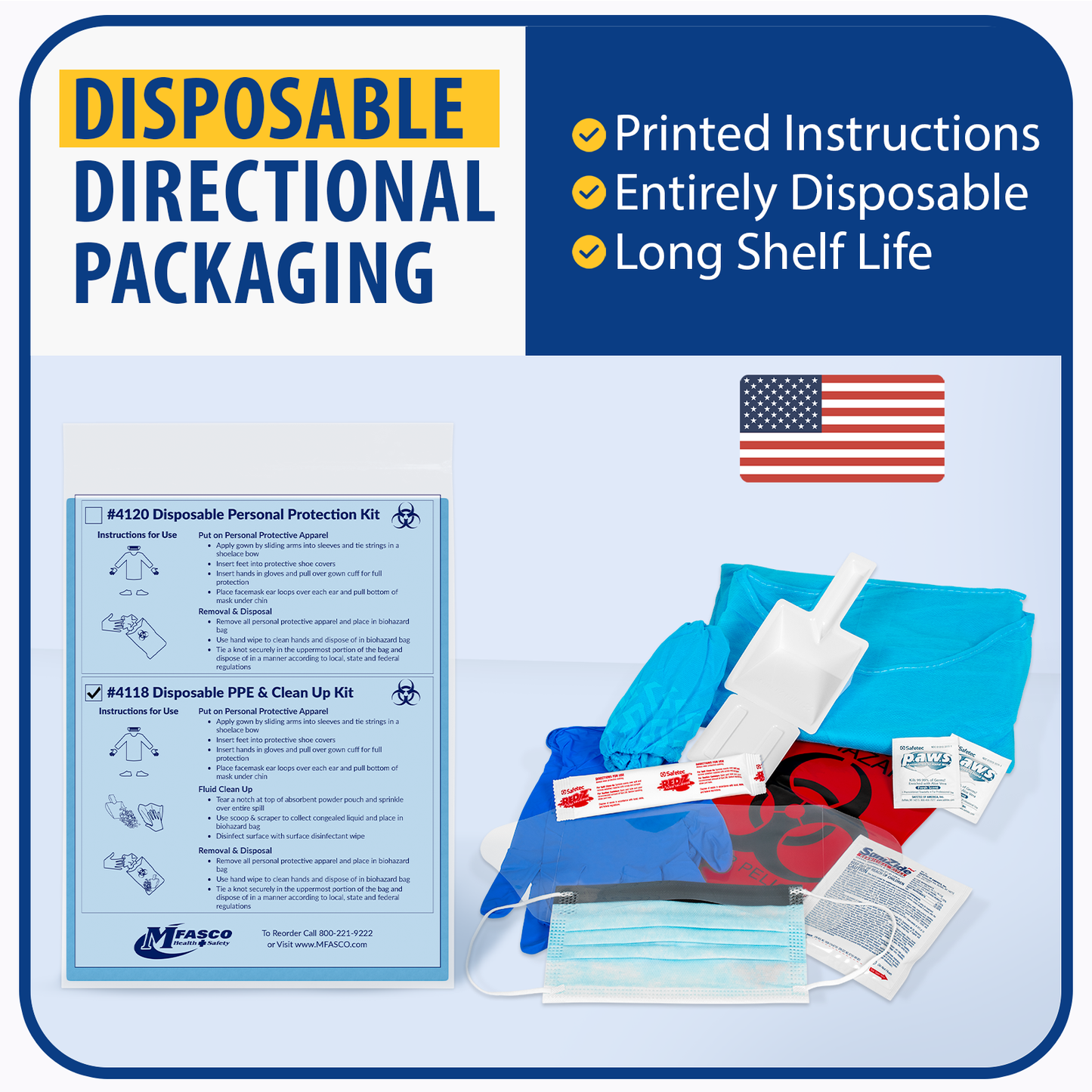 Biohazard Cleanup & PPE Protection Combo Kit