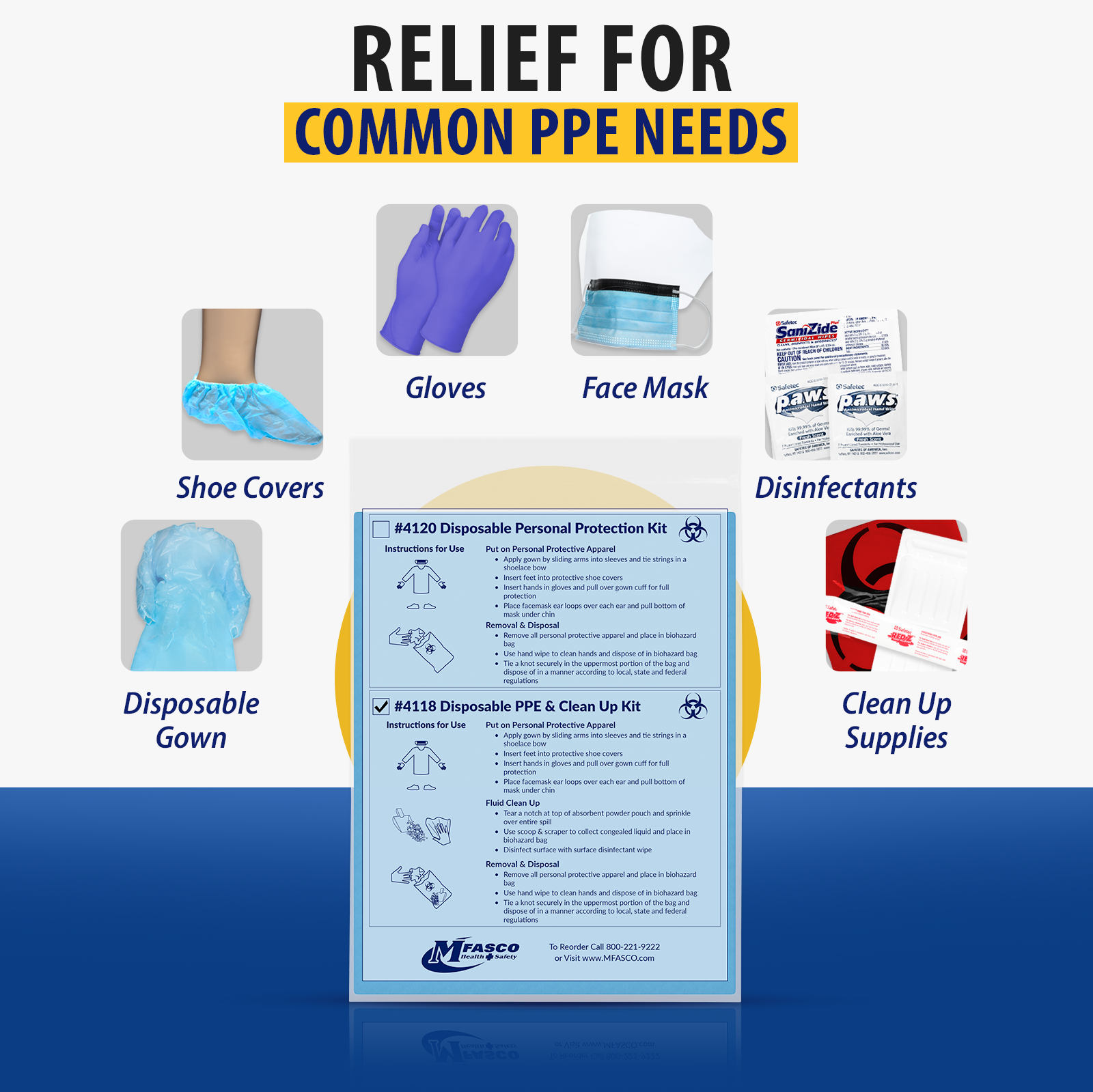 Biohazard Cleanup & PPE Protection Combo Kit