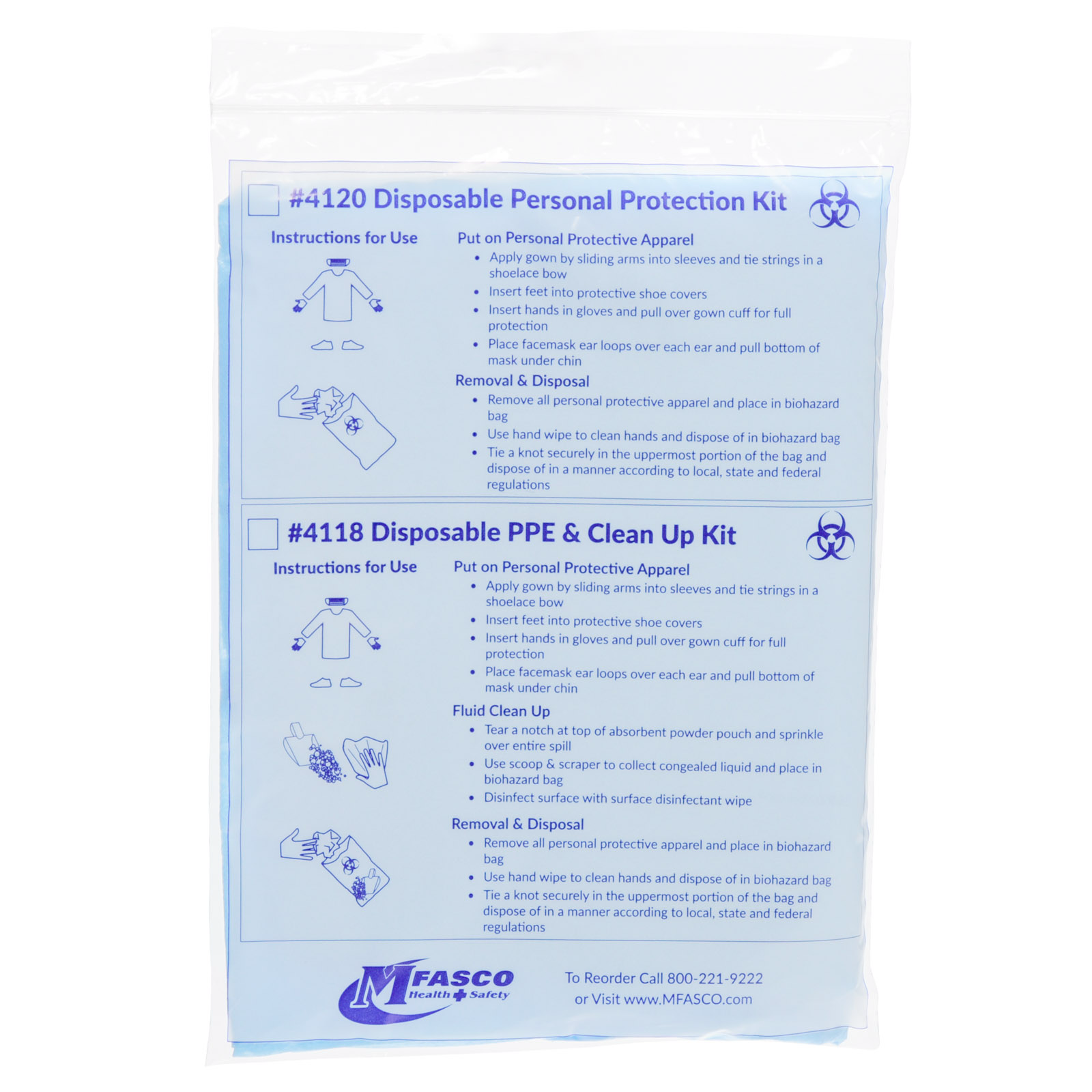 Biohazard Cleanup & Protection Combo Kit