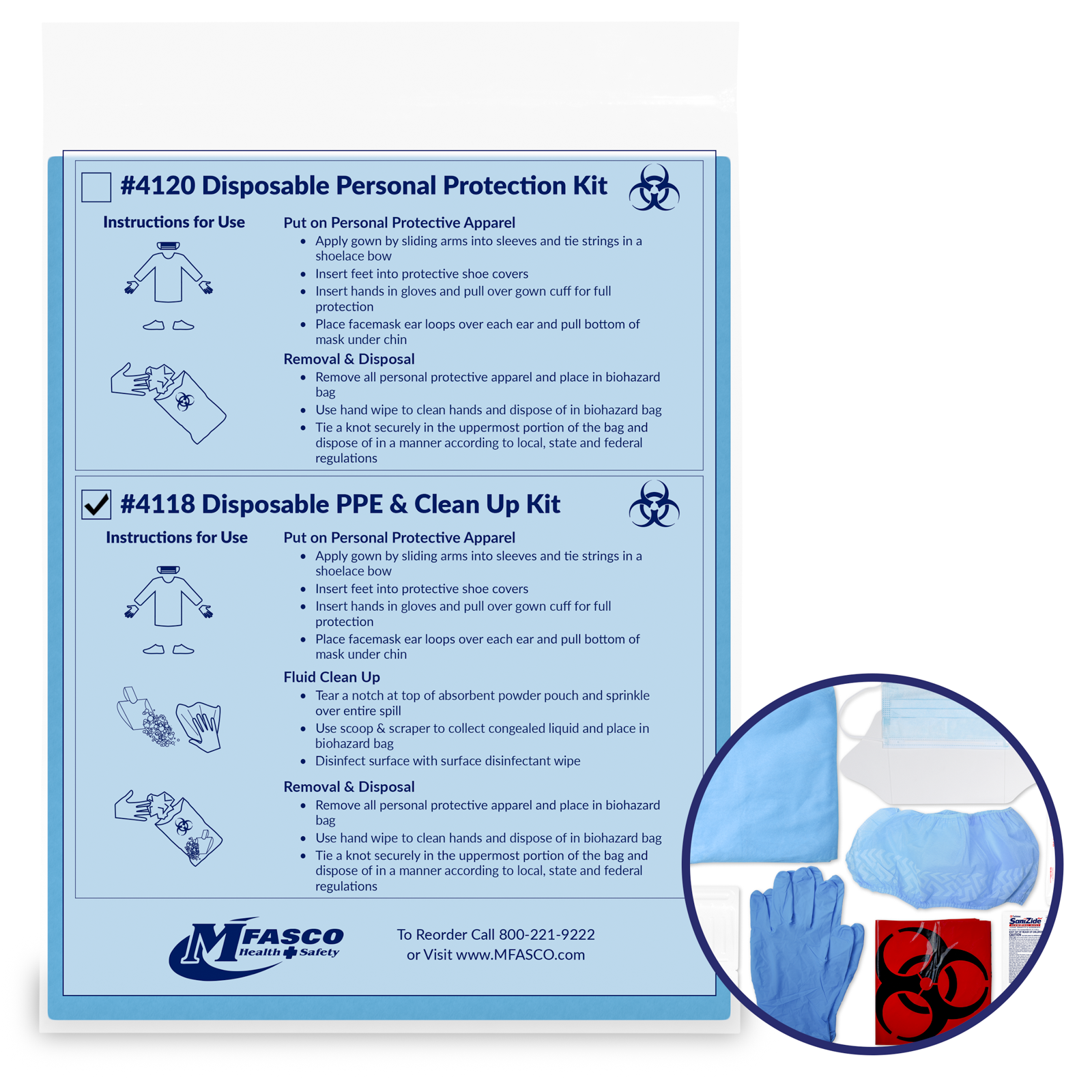 Biohazard Cleanup & Protection Combo Kit
