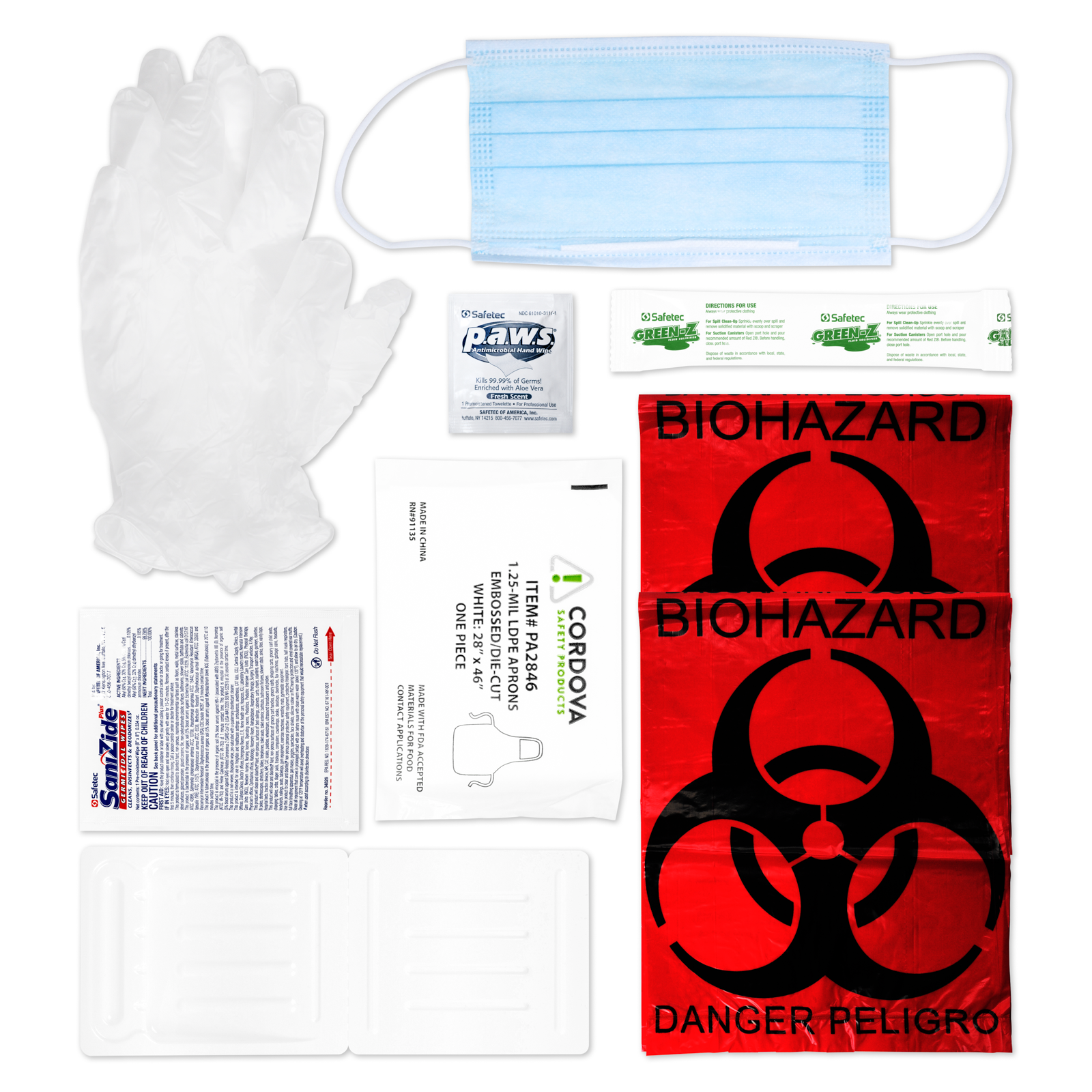 Blood Borne Pathogens Clean Up Kit Plastic Case Single